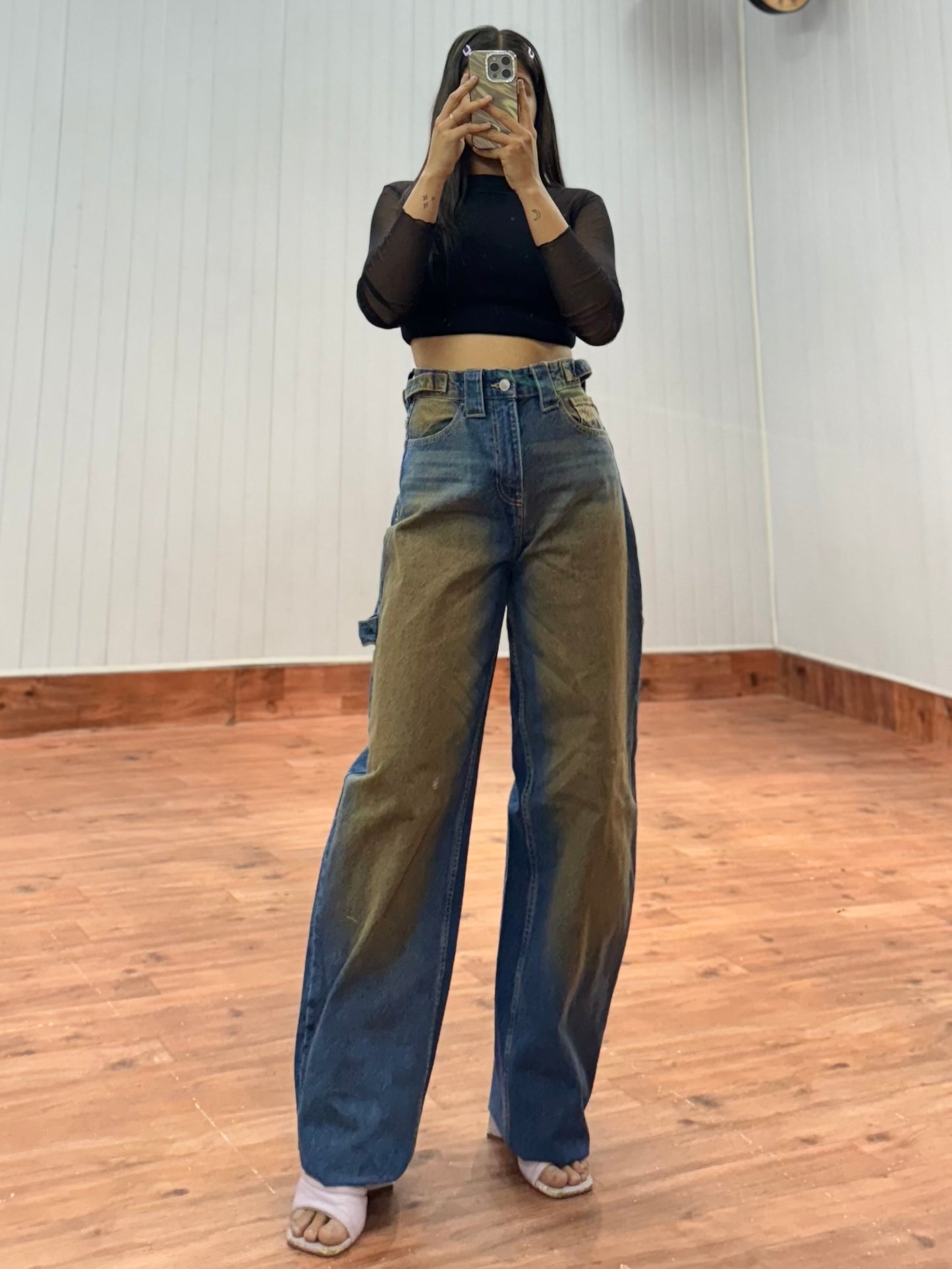 597-28 Yellow Tinted Vintage Jeans