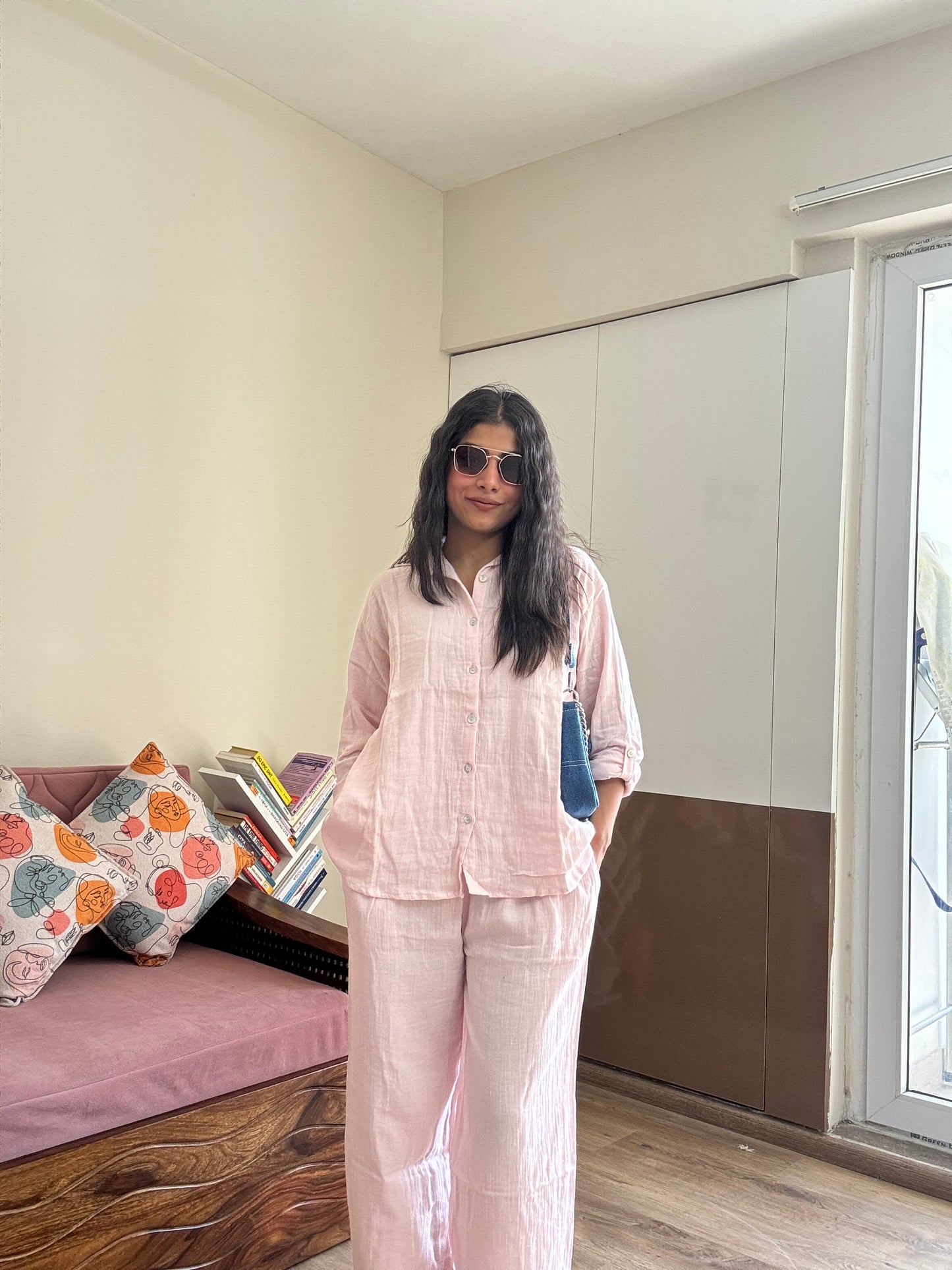 Blush Pink Linen Co-ord