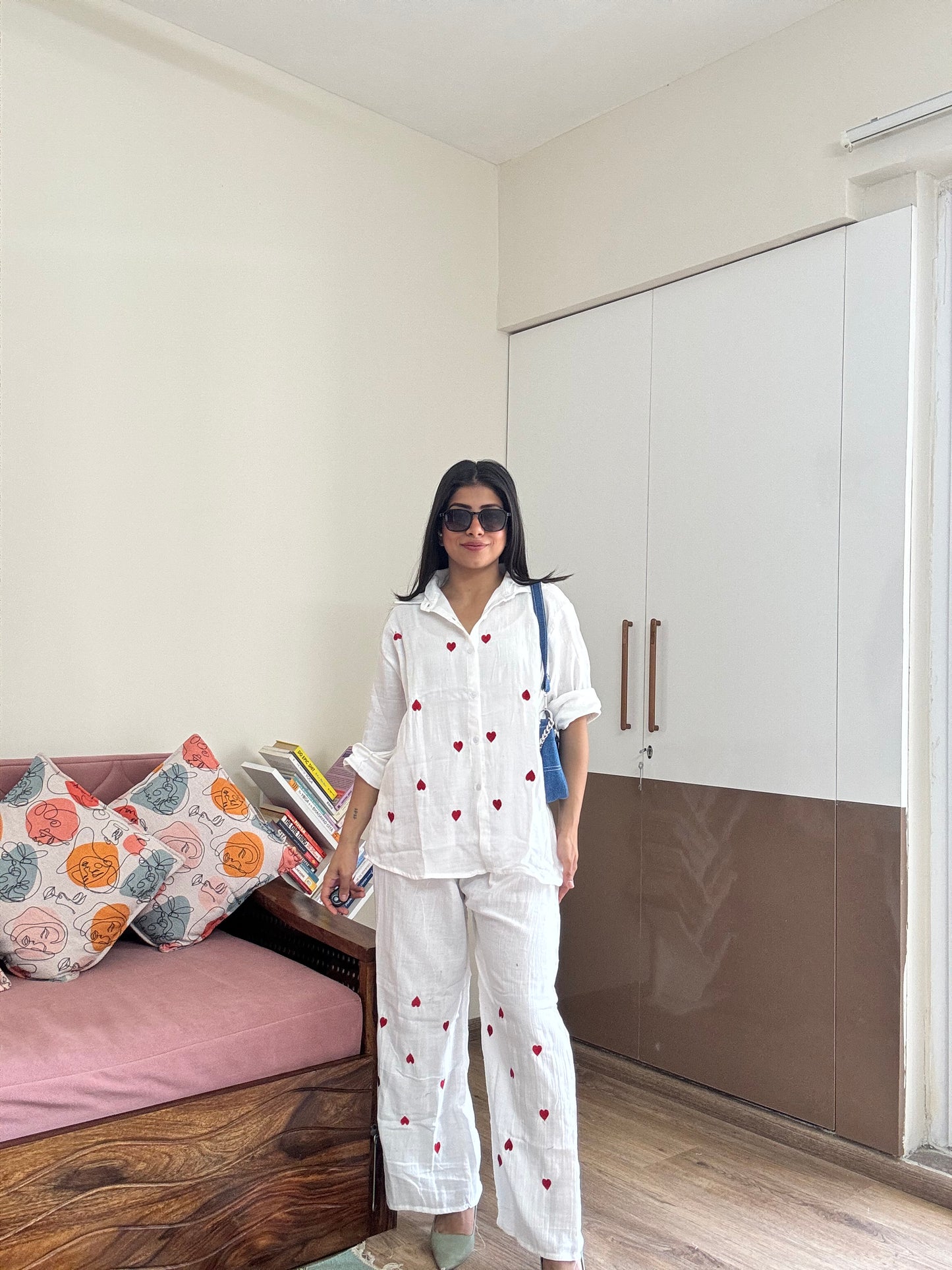 White Heart Linen Co-ord