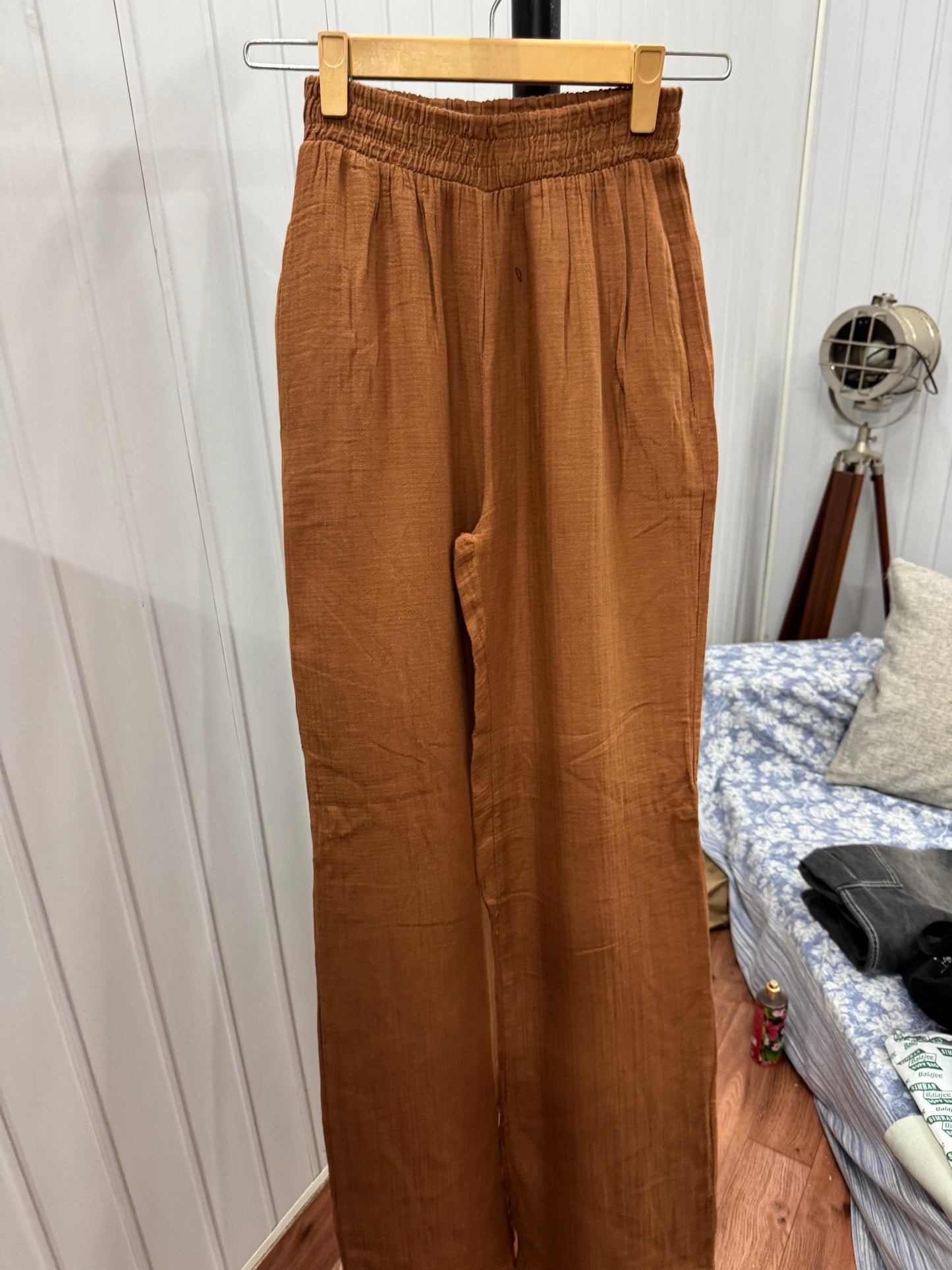 Code-112 Brown Linen Pants
