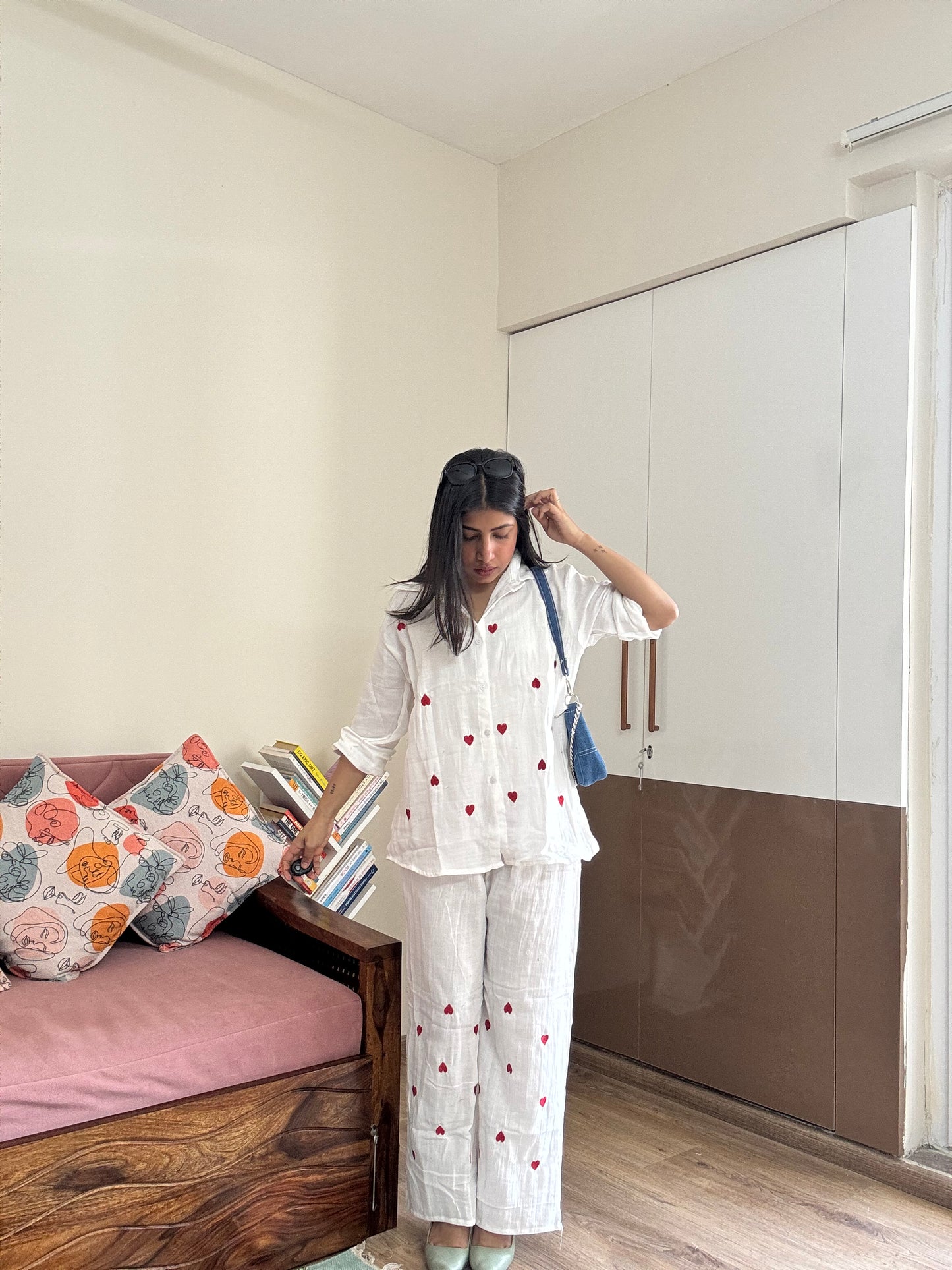 White Heart Linen Co-ord