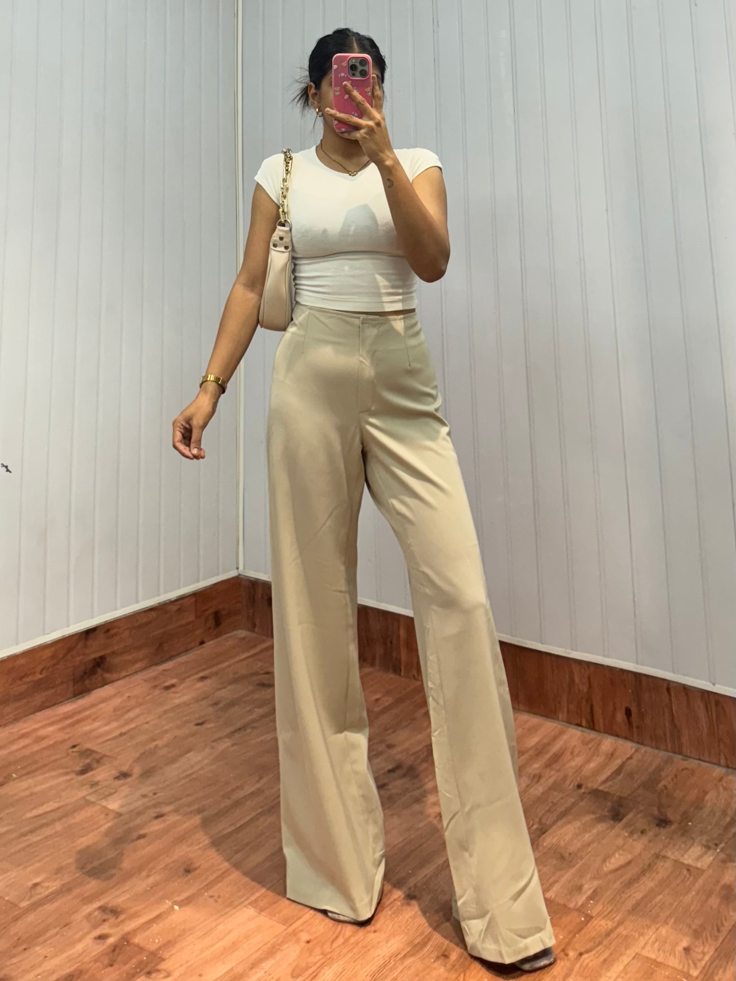 5009-32-34 Beige Trousers