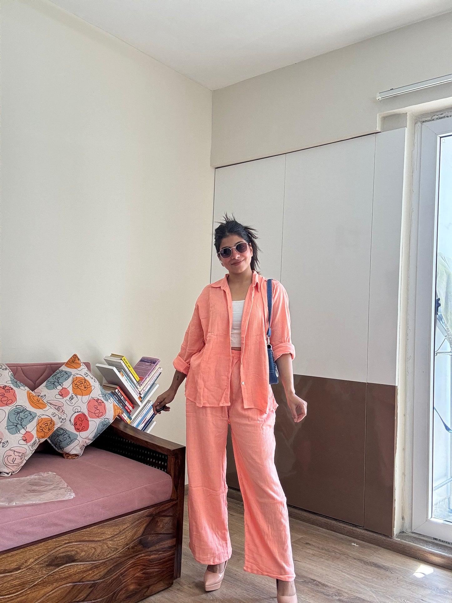 Peach Linen Co-ord
