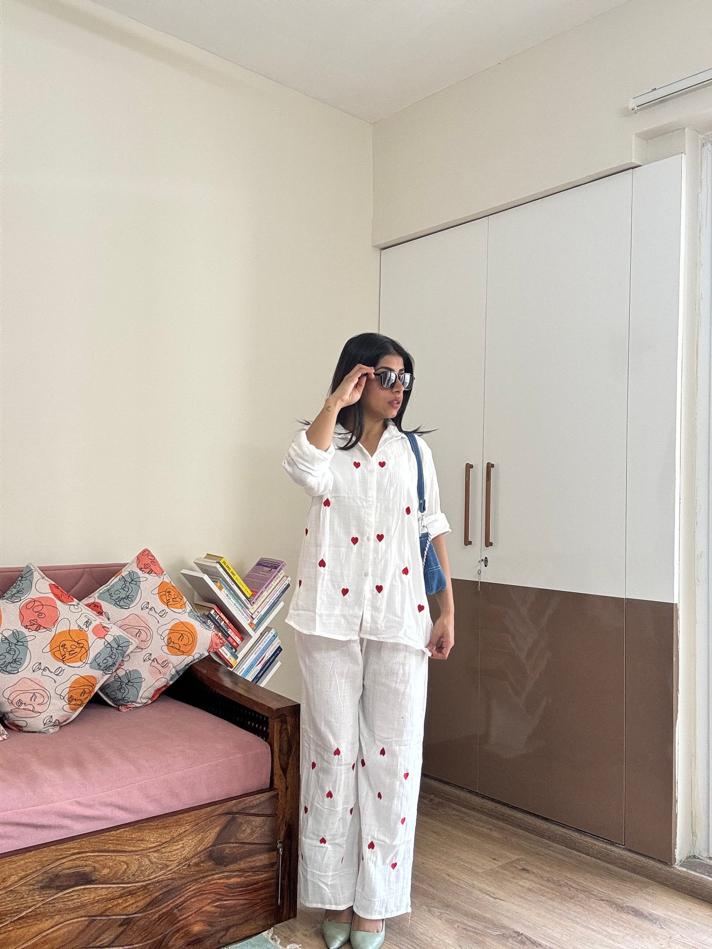 White Heart Linen Co-ord