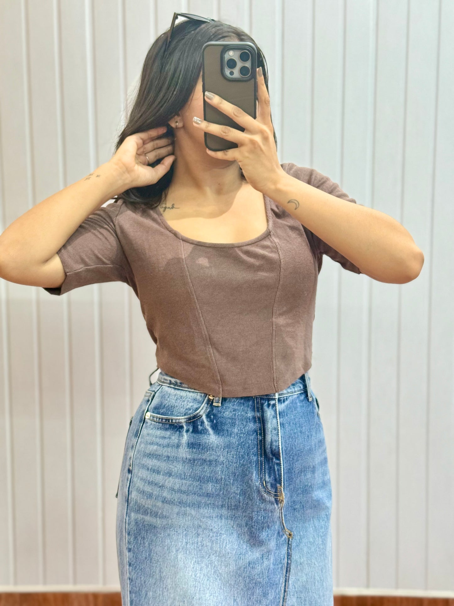 Brown Corset Top