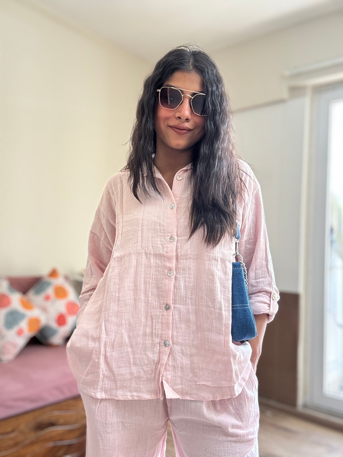 Blush Pink Linen Co-ord