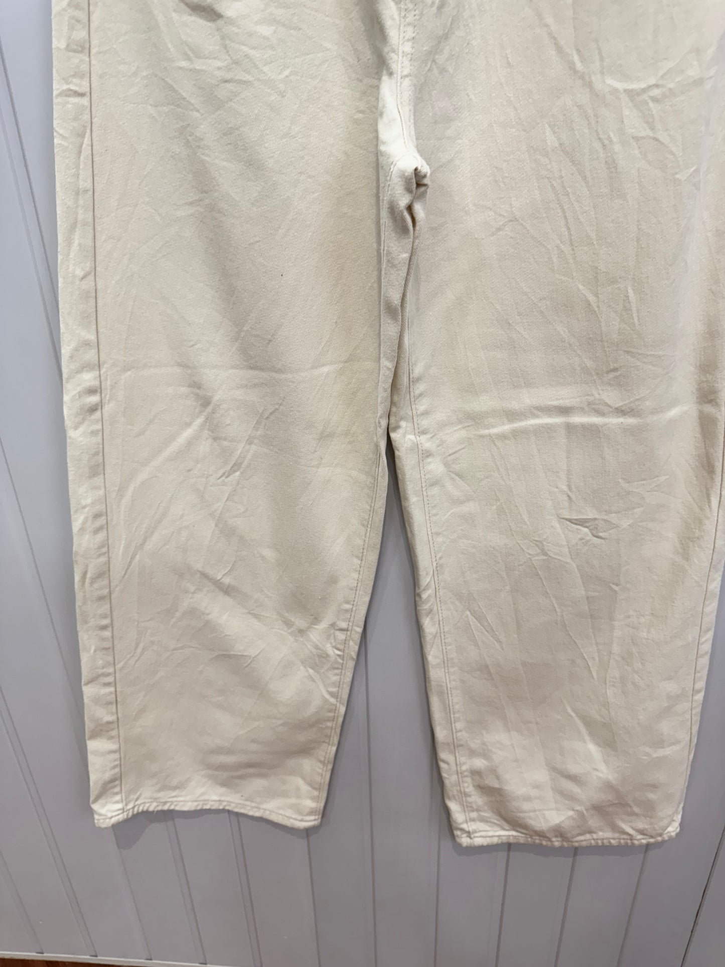 DE91-32 Cream Wideleg jeans