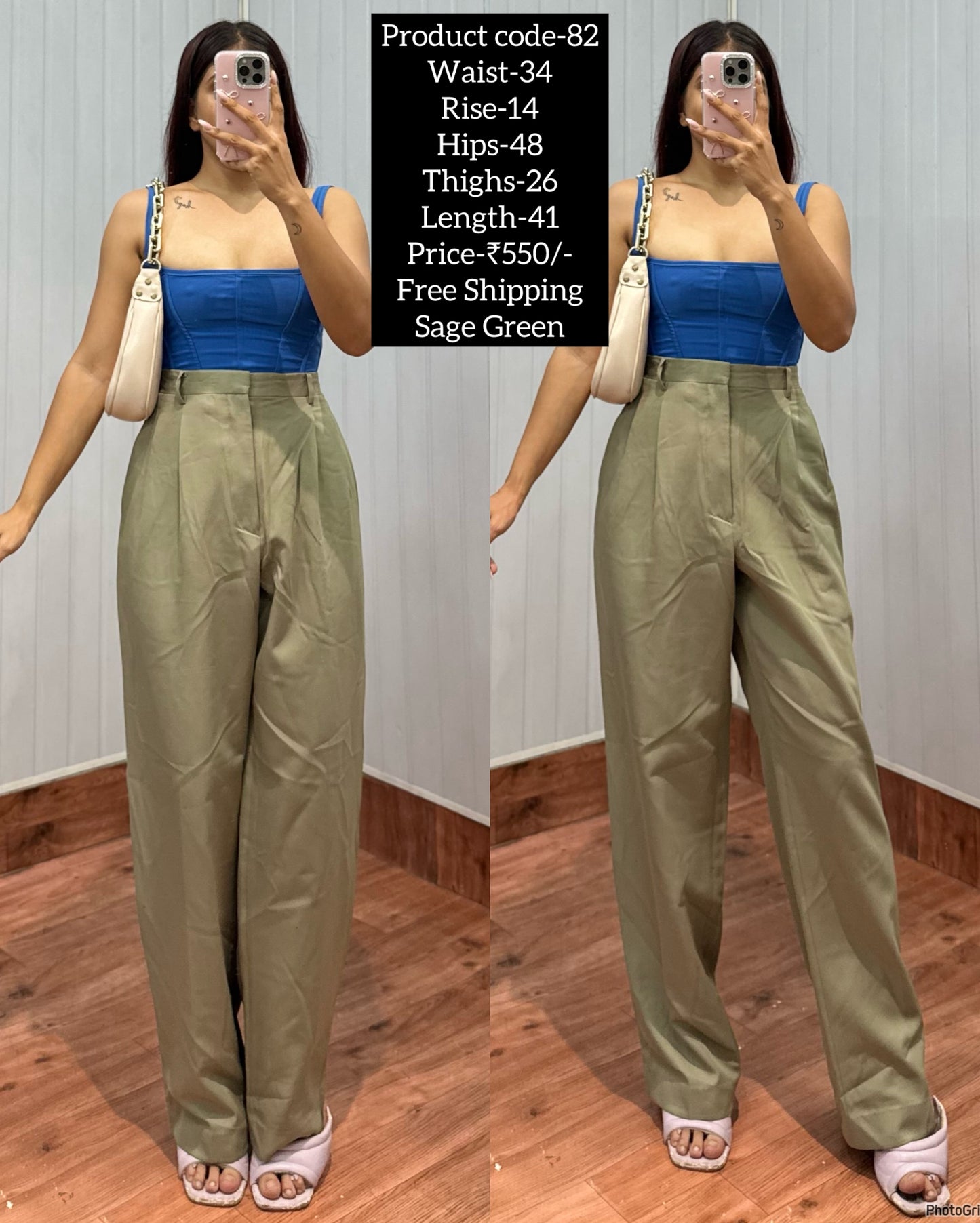 Code-82 Sage Green Trousers