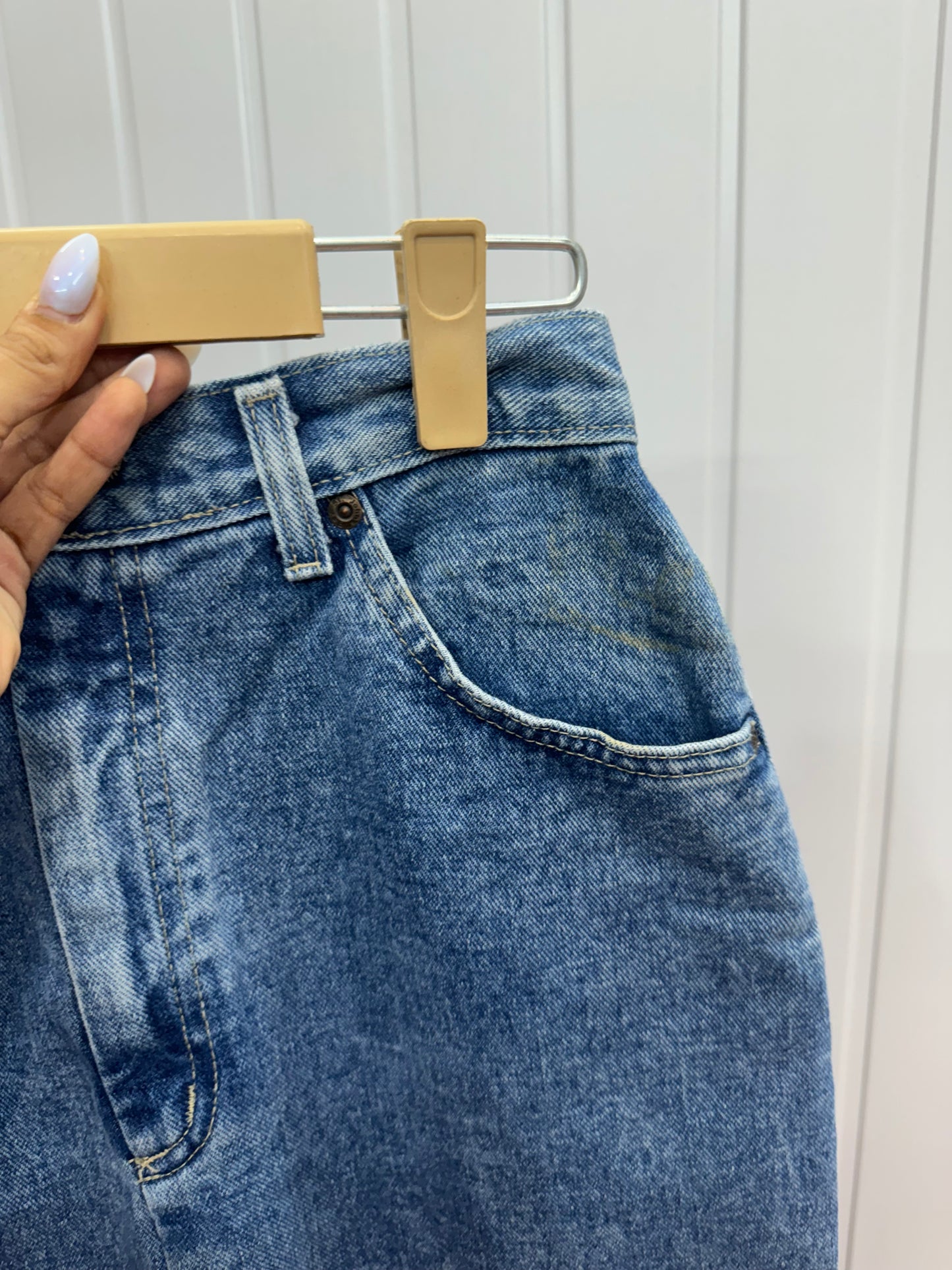 S68-26 Long Denim Skirt