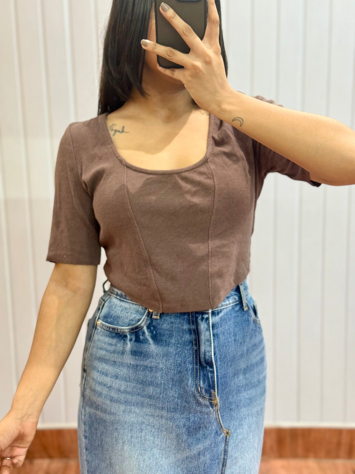 Brown Corset Top