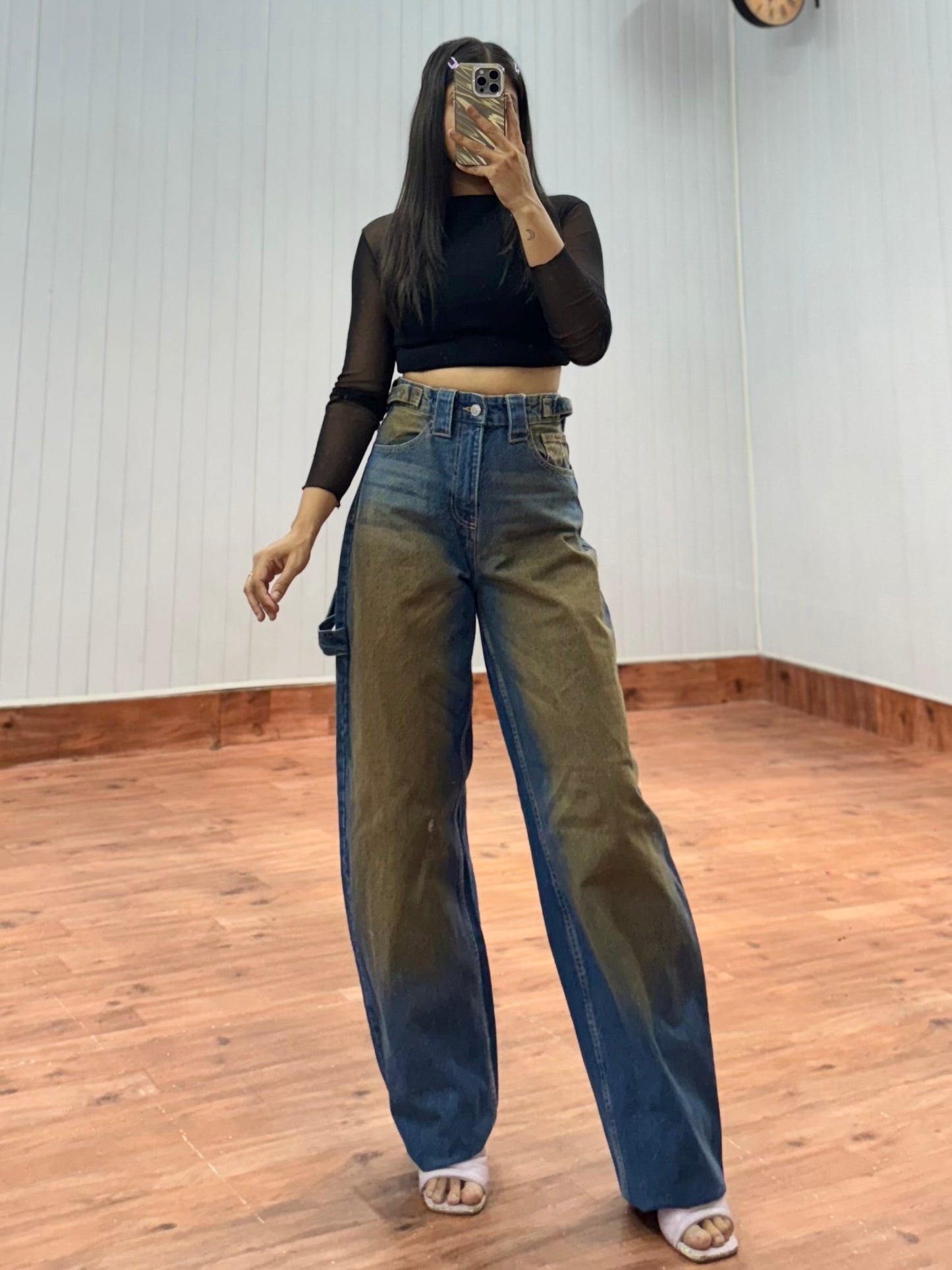 597-28 Yellow Tinted Vintage Jeans