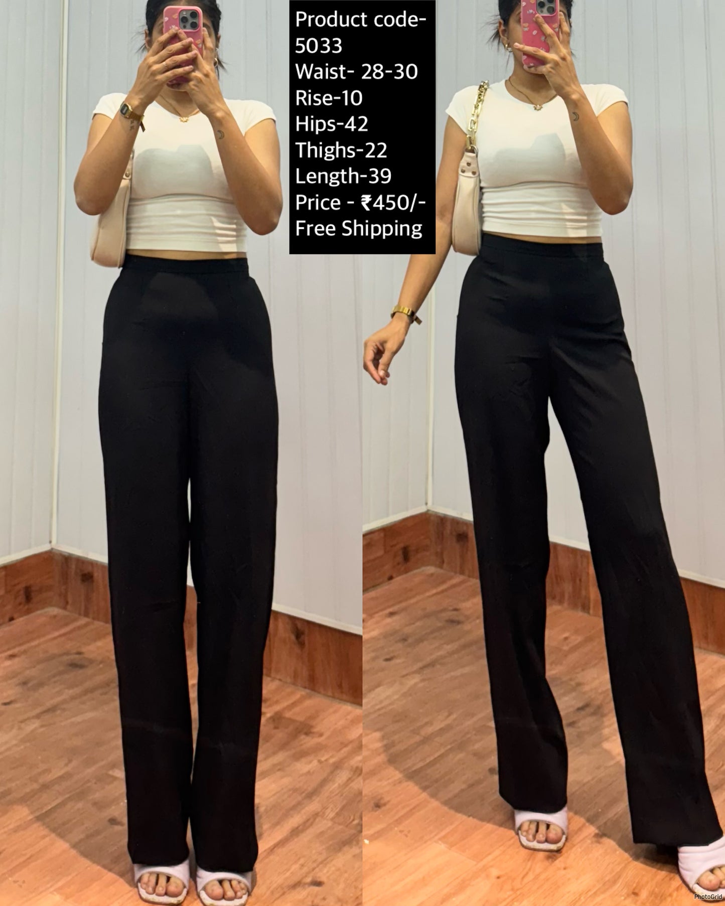 5033-28-30 Black Trousers