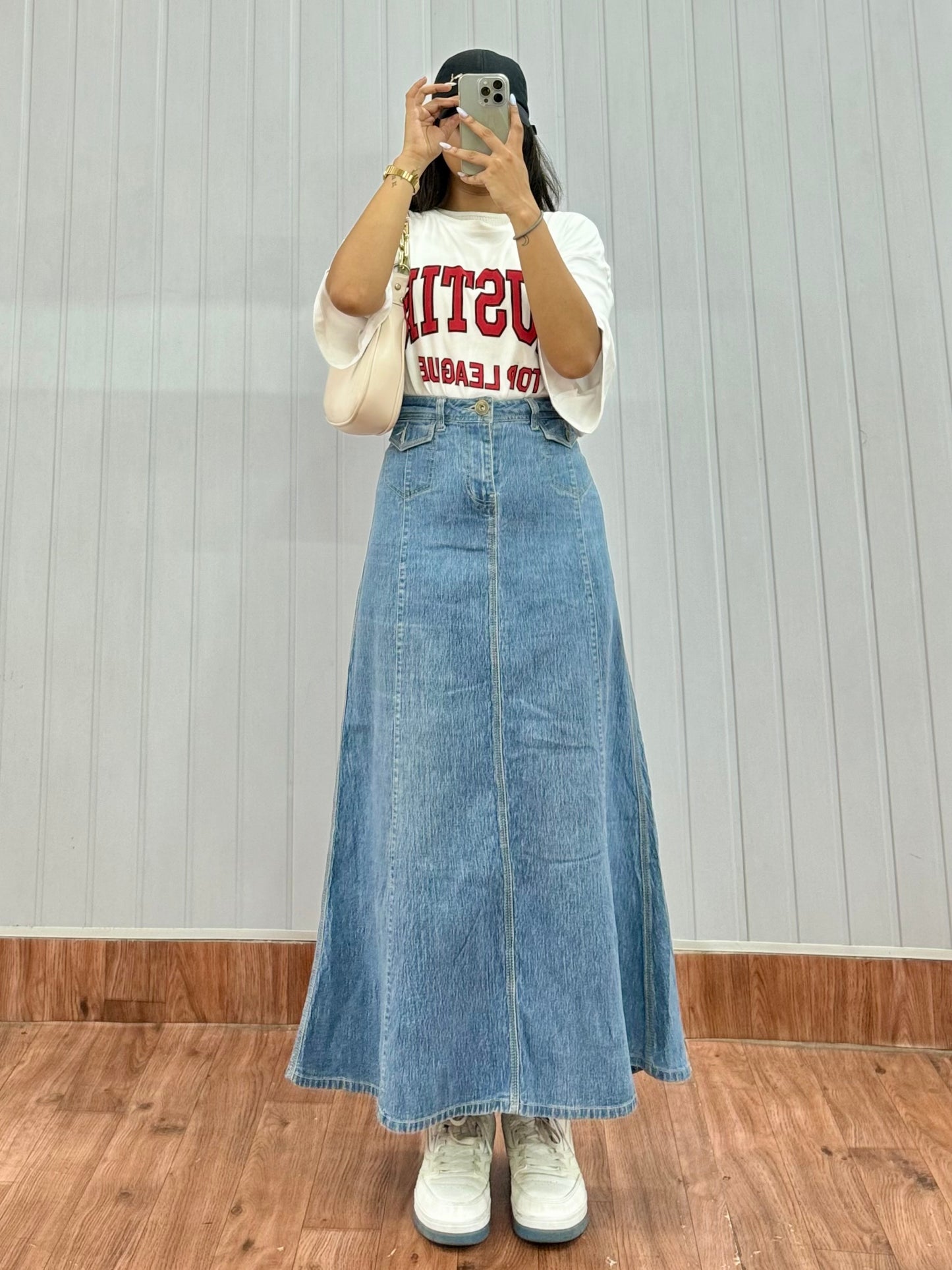 S61-34 Skater denim skirt
