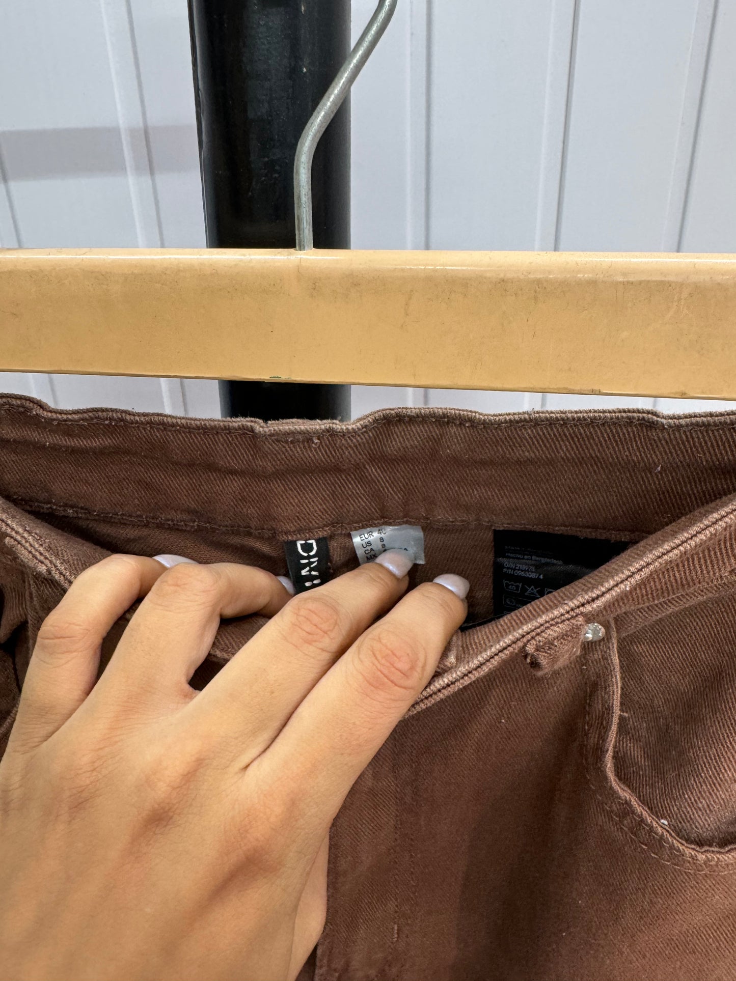 DE22-28 Brown Wideleg Jeans