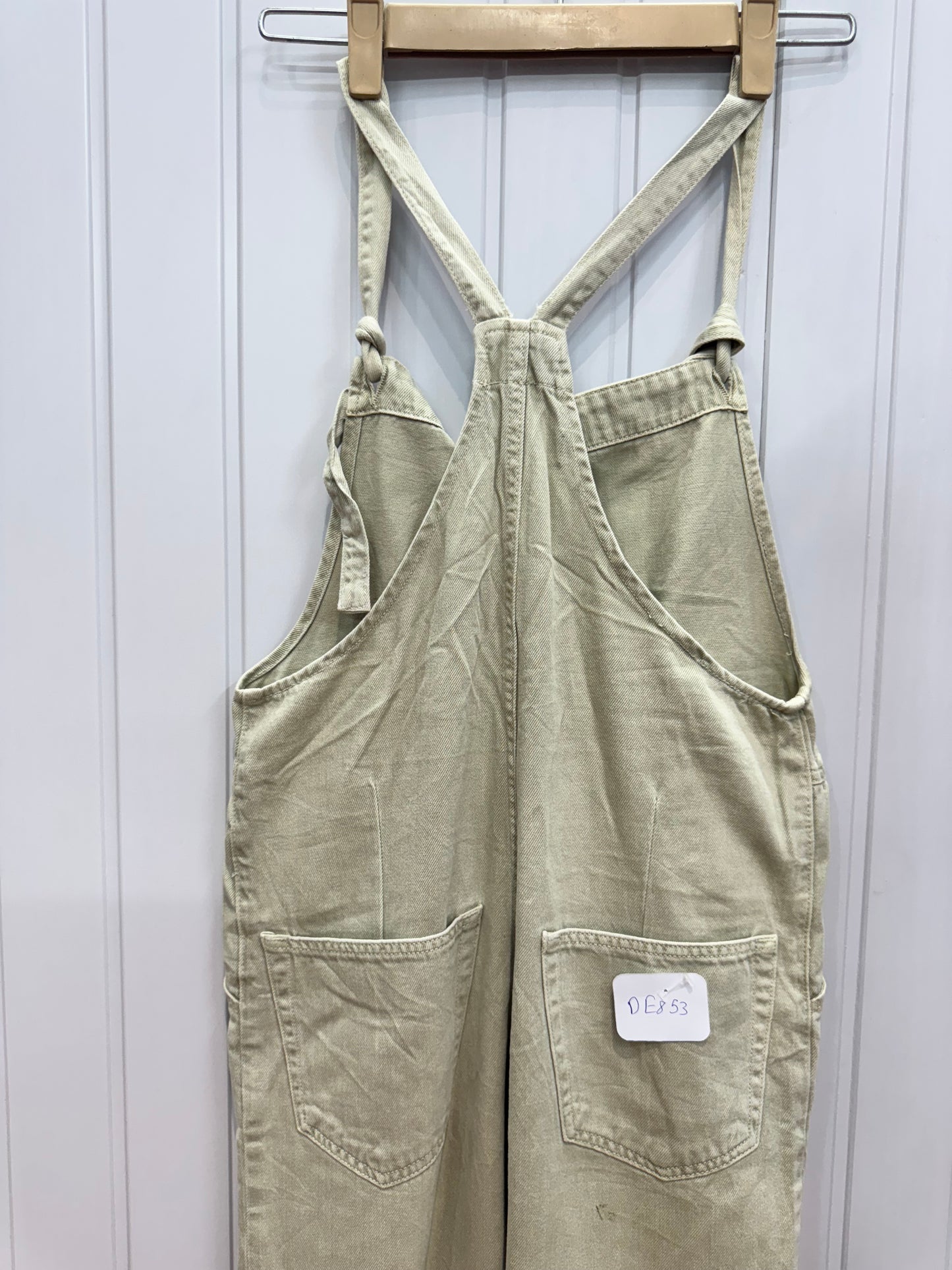 DE853-32-34 Sage Green Dungaree