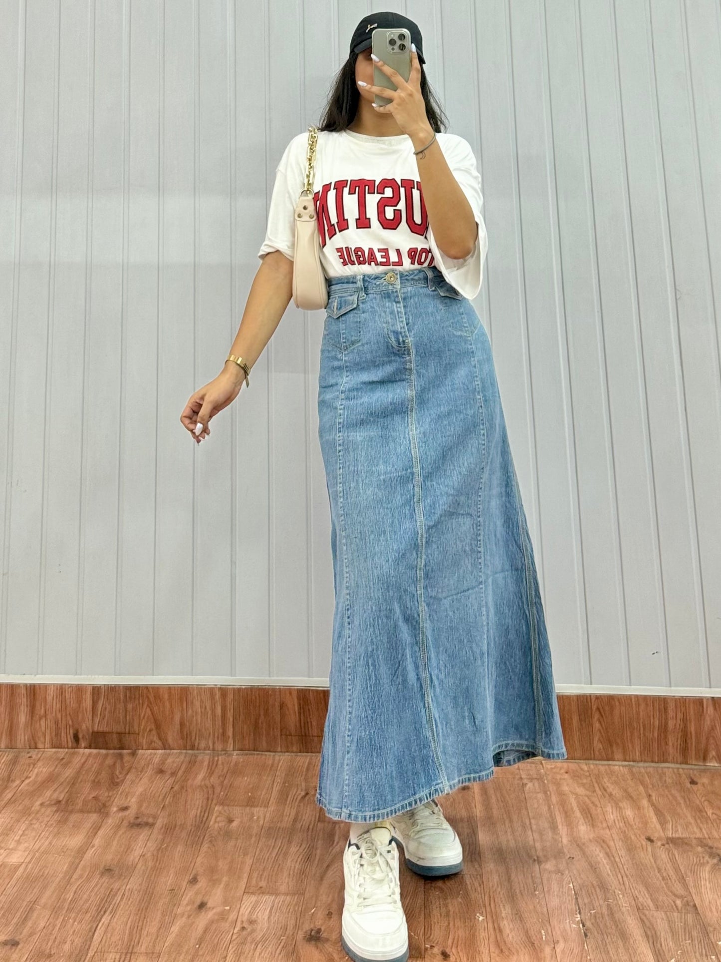 S61-34 Skater denim skirt