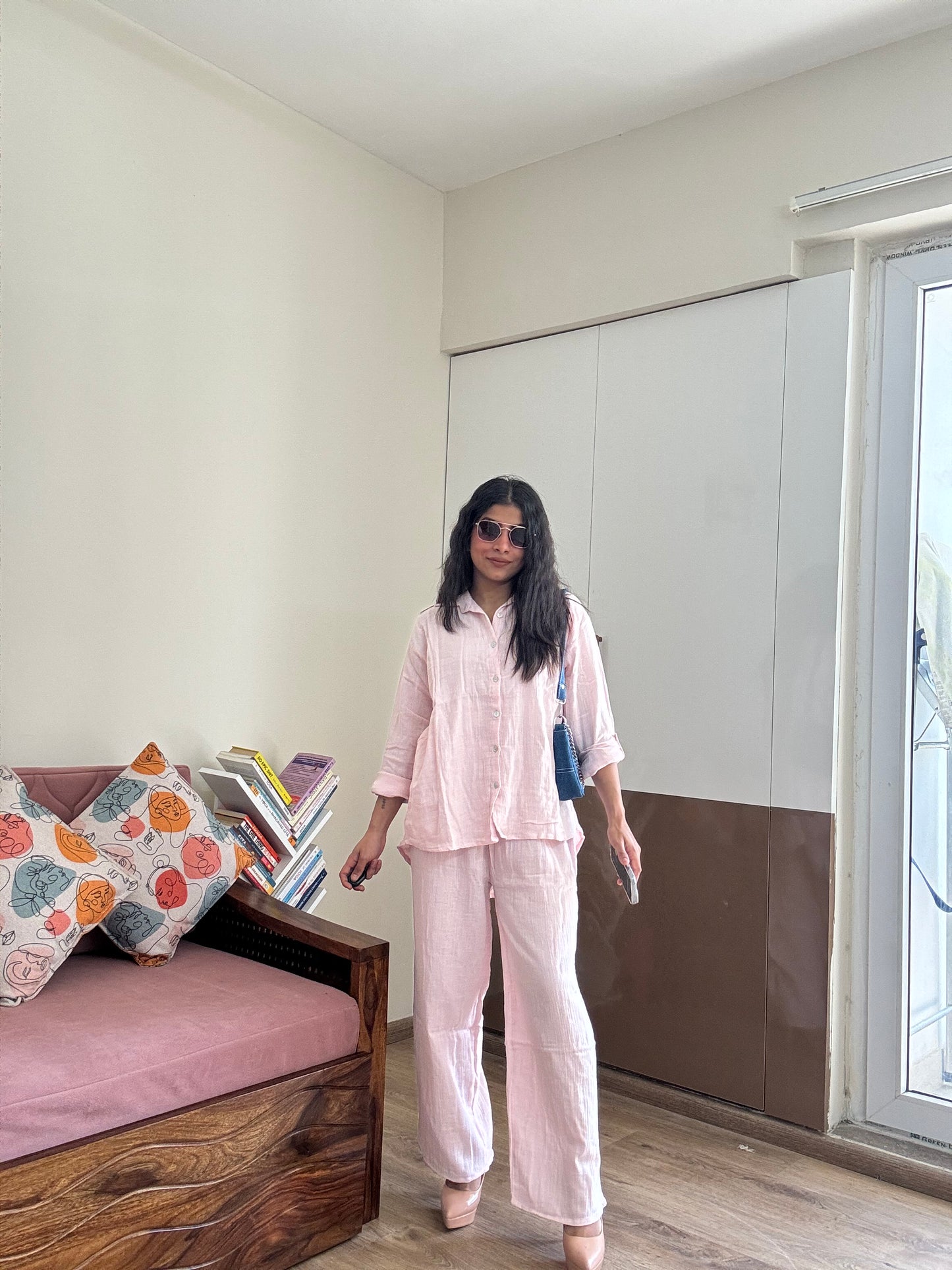 Blush Pink Linen Co-ord