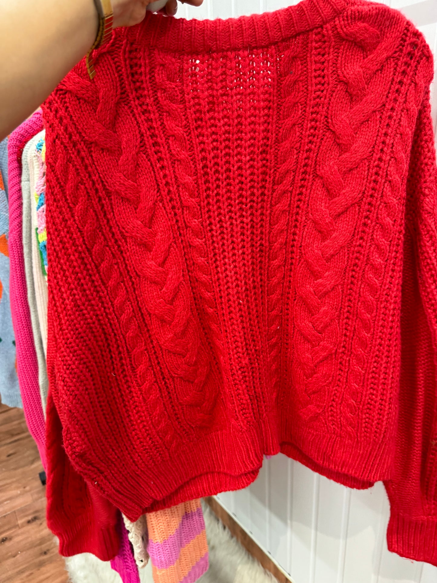 ST12-Red Cardigan