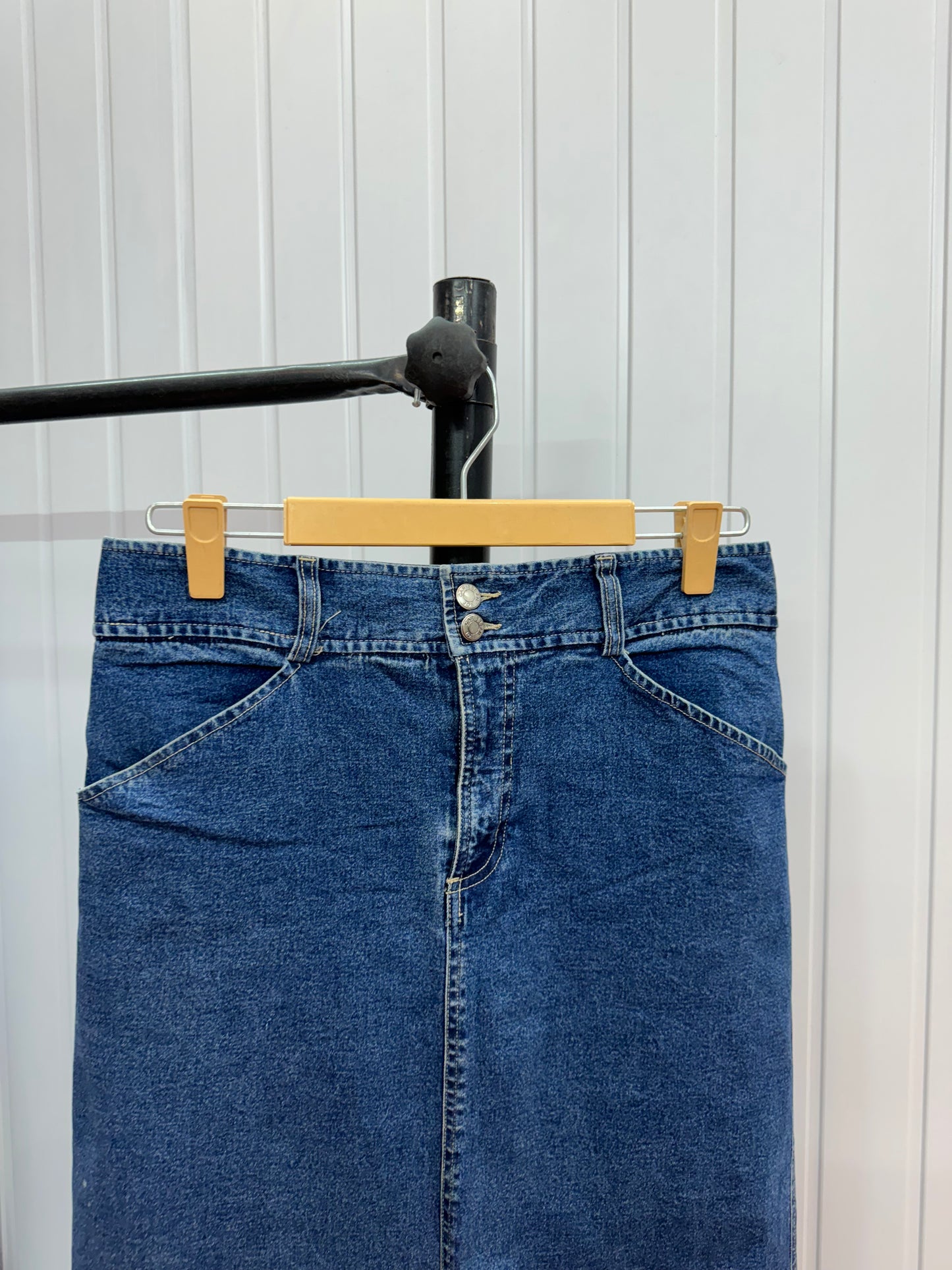 S07-32 Long Denim Skirt