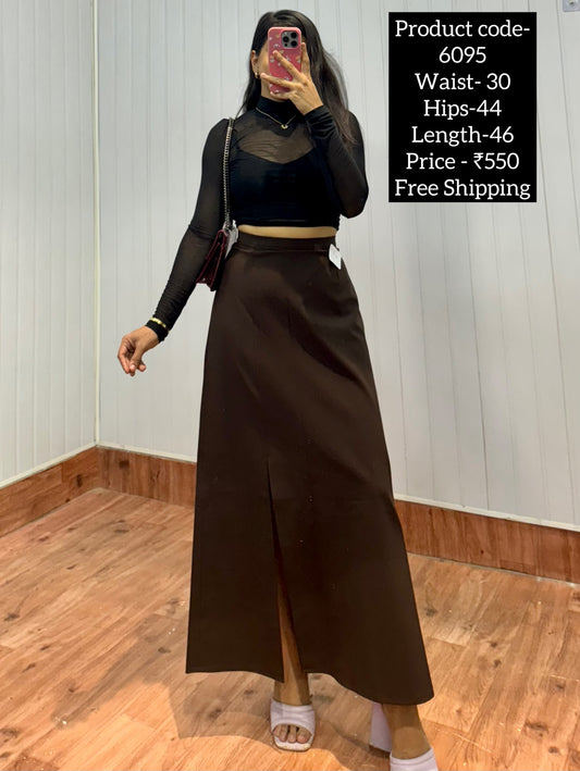 6095-30 Poly Brown Skirt