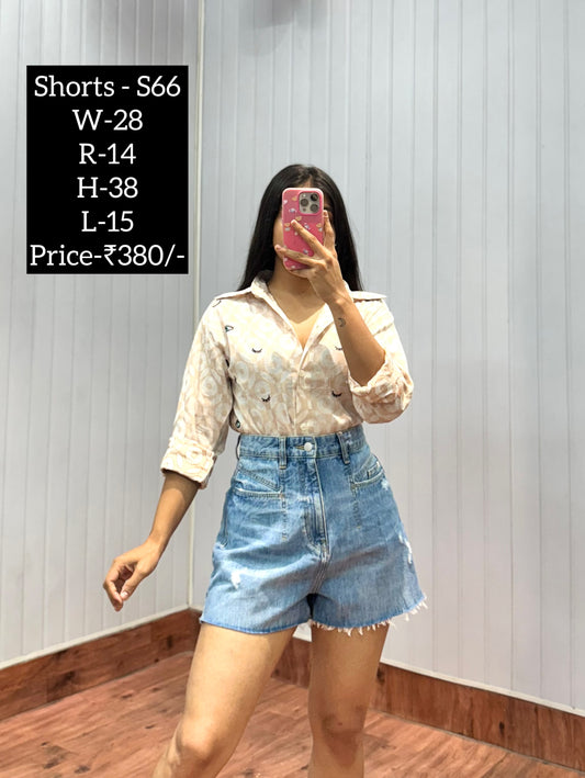 S66-28 Denim Shorts