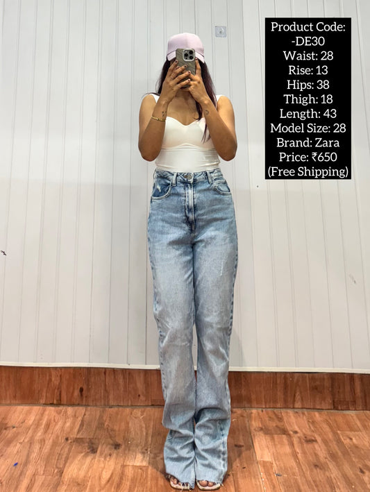 DE30-28 Hem Cut Jeans