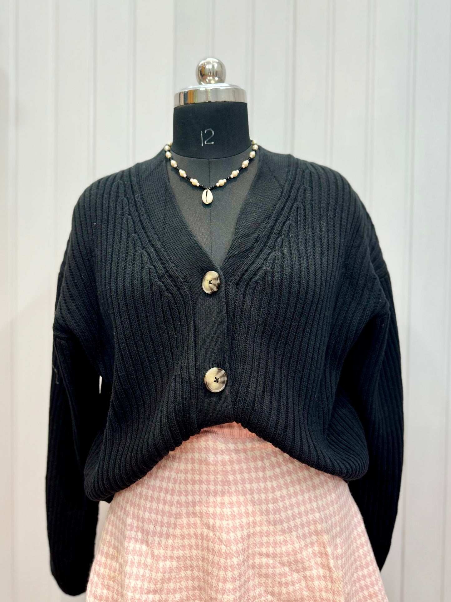 ST23- Black Cardigan