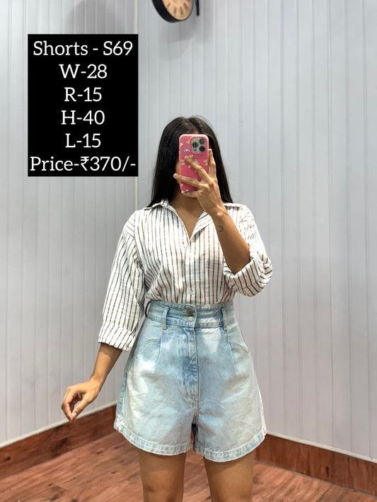 S69-28 Denim Shorts