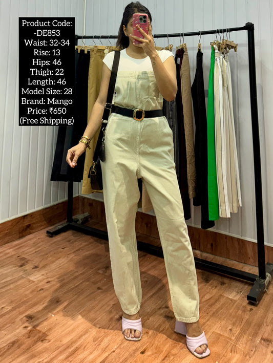 DE853-32-34 Sage Green Dungaree