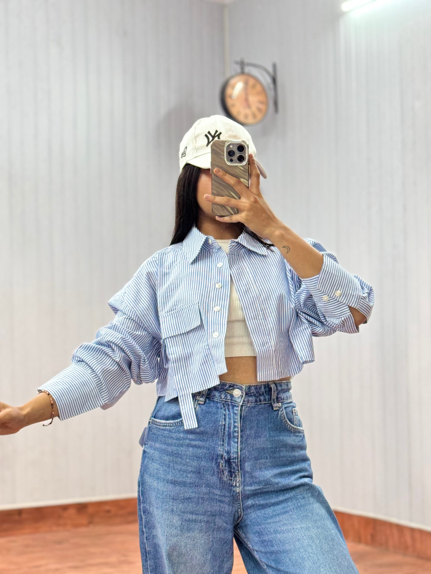 Stripe Crop Shirt