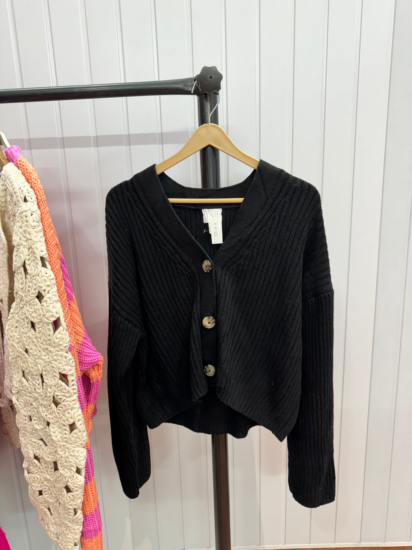 ST23- Black Cardigan