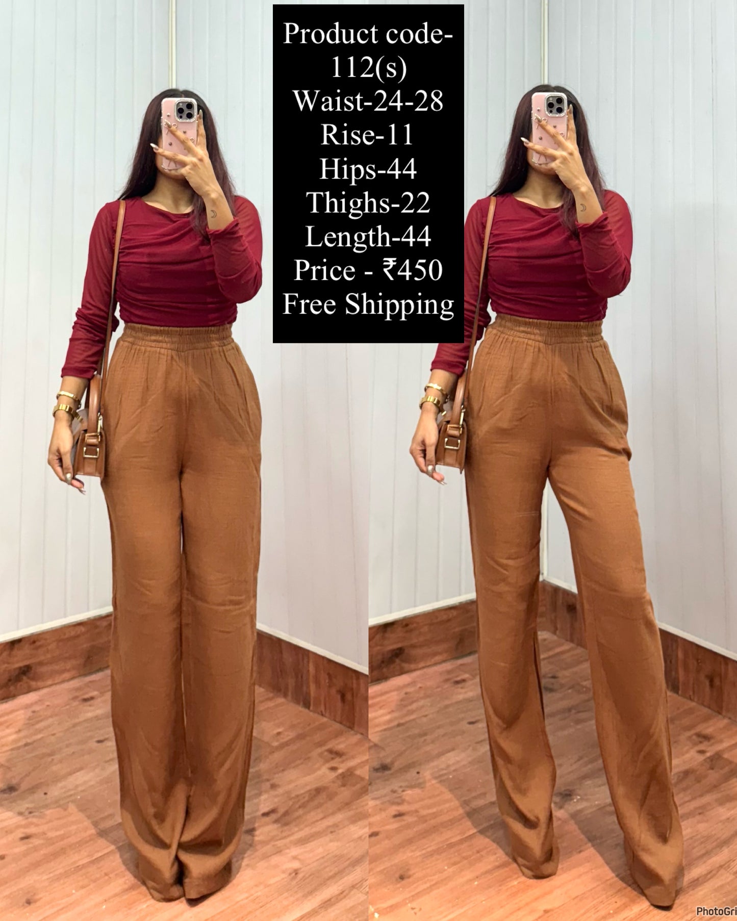 Code-112 Brown Linen Pants