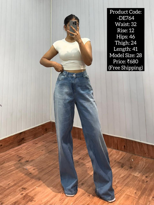 DE764-32 Wideleg Jeans